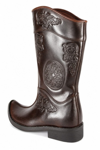 Turned Up Leather Boots