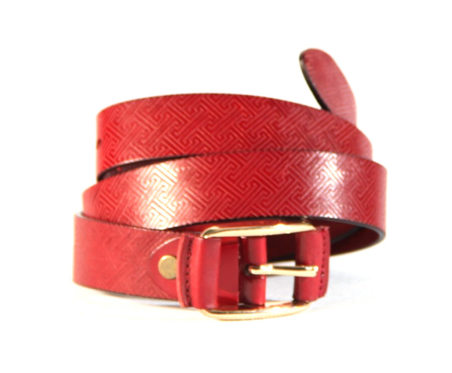 Mens Leather Belt with Ornament 3
