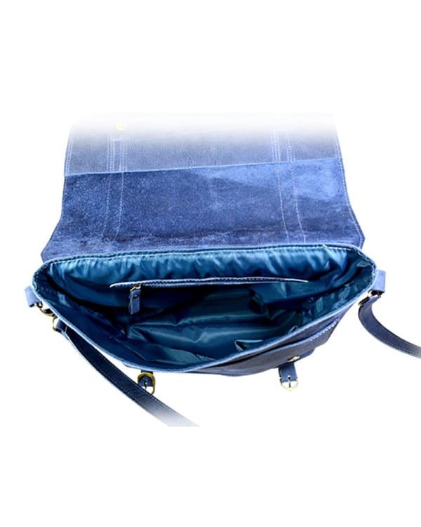 Mongolian MR Blue Leather Bag