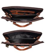 Mongolian MR Brown Leather Bag Inside