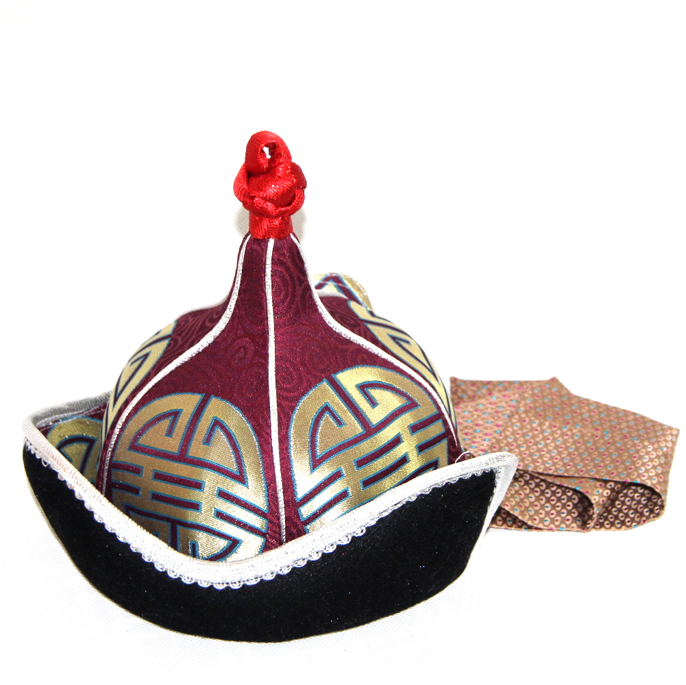 Mongolian Traditional Hat with Ornament