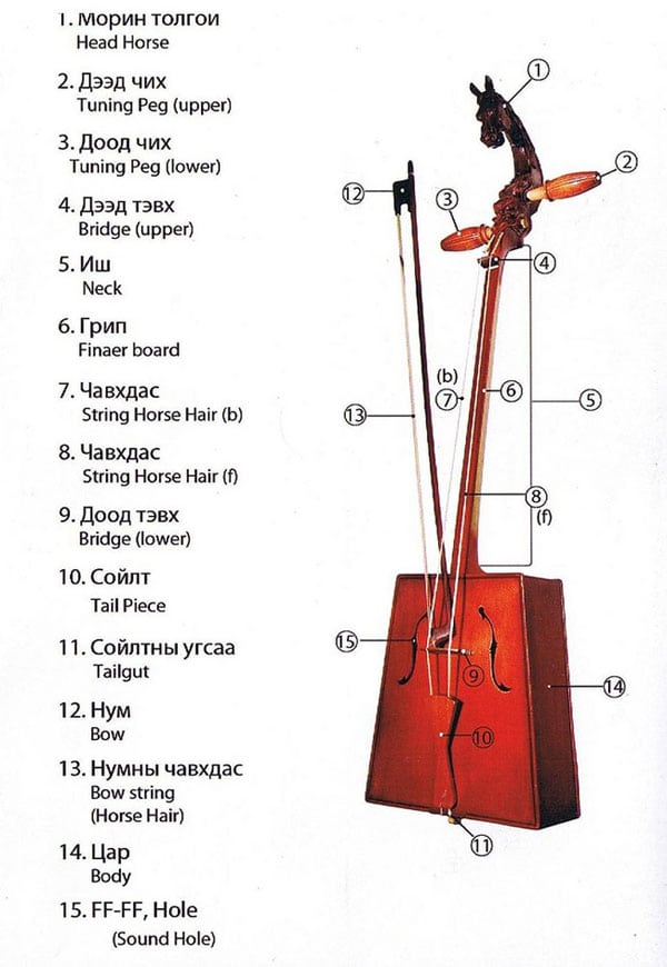 Structure of Morin khuur