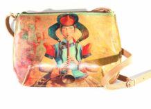 Mongolian Leather Bag With Art