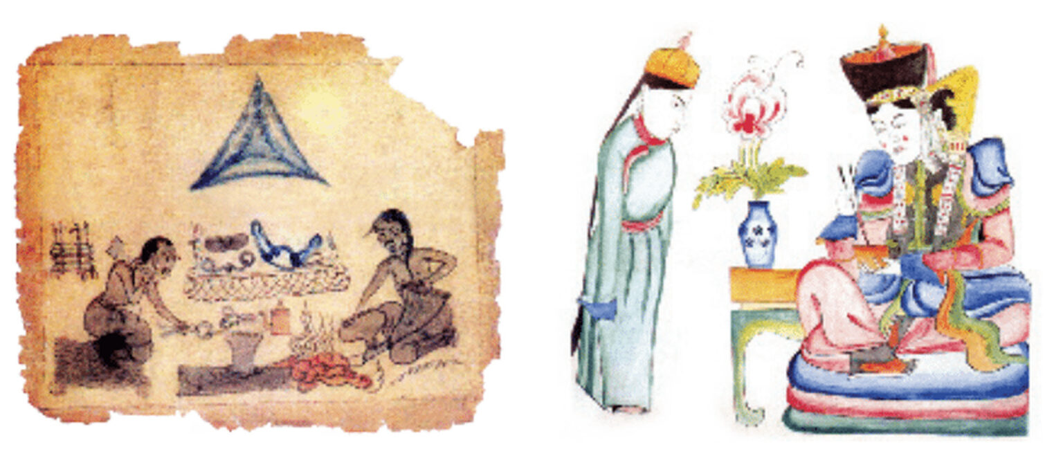 Mongolian Game Painting: Cards, Üichüür and Symbolism 2 Card painted in ancient times