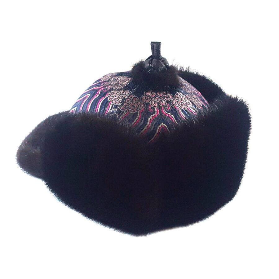 Sable fur hat Mongolian style traditional hat 4