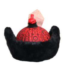 Synthetic fur hat, Mongolian traditional hat