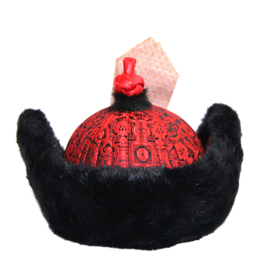 Synthetic fur hat Mongolian traditional hat 4