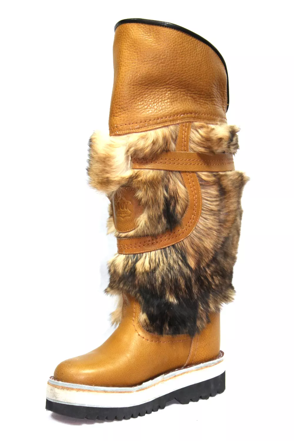 Long Yellow Fur Boots | Mongulai
