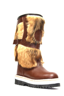 Short Brown Fur Boots