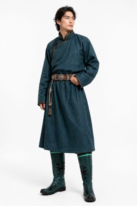 Long Green Leather Boots | Mongulai