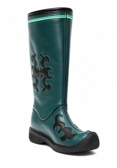 Long Green Leather Boots