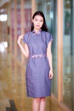 Blue Mongolian Women's Dress 4