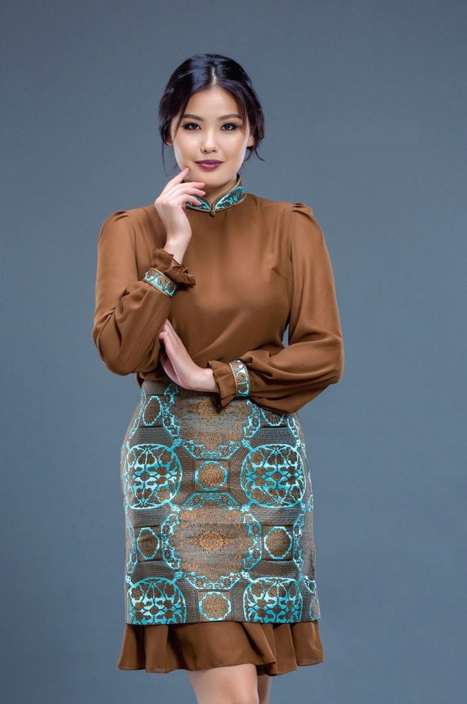 Brown Mongolian Women's Dress 2