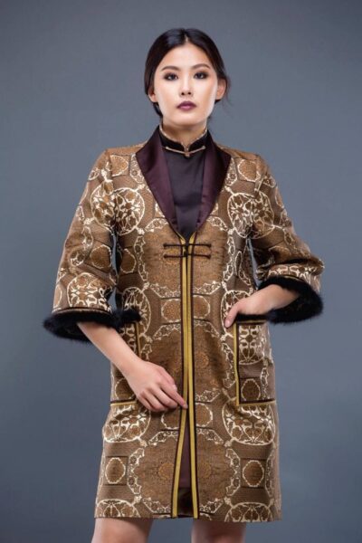 Brown Mongolian Women's Dress