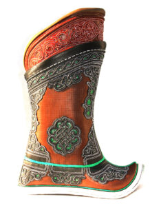 Embroidered Brown Boots with Decorations, 52 Pattern