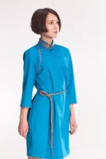 Water Blue Mongolian Women's Dress 3
