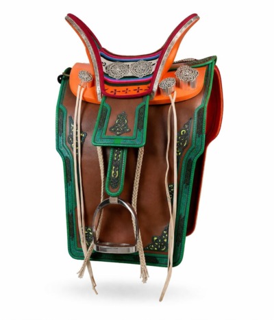 Brown Cowhide Saddle