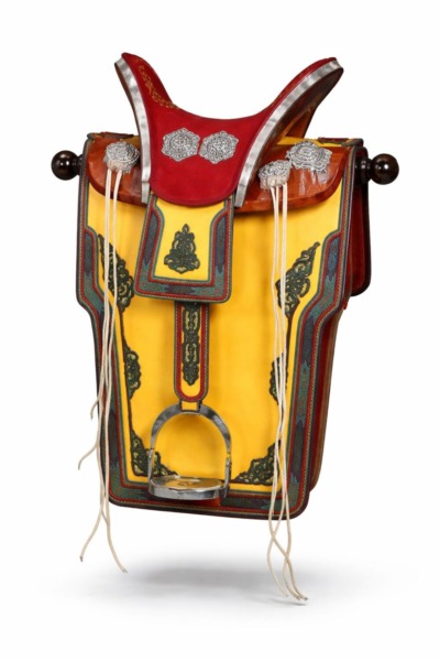 Yellow Traditional Mongolian Saddle