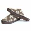 Dark Brown | Slippers with White Brindle