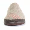 Front of Grey Striped Slipper
