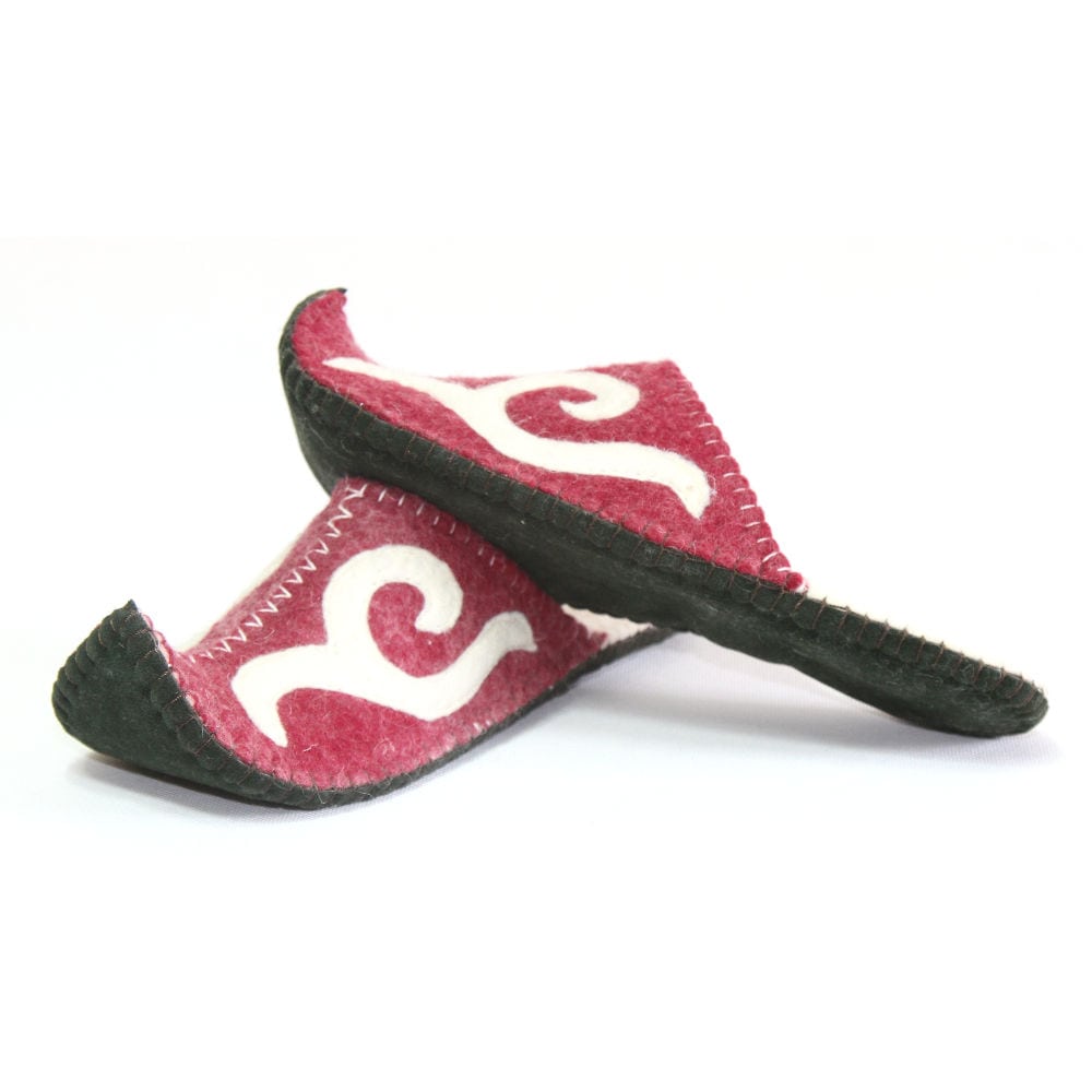 Mongolian Soft Leather Slipper with Felt sole