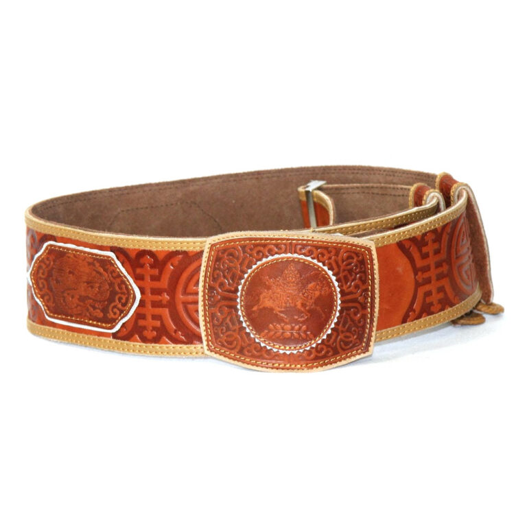 Brown Leather Belt for Deel R1 | Mongulai