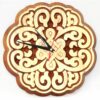 Wooden Clock with Ulzii Pattern Small