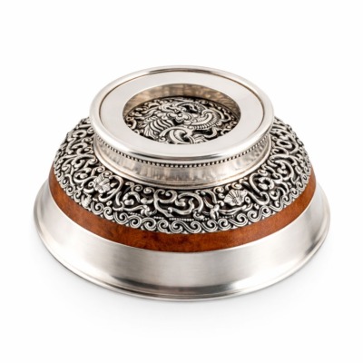 King Silver Bowl with Dragon Pattern