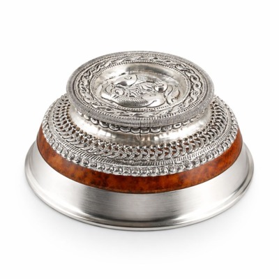 Nomad Silver Bowl with Dual Fish Pattern