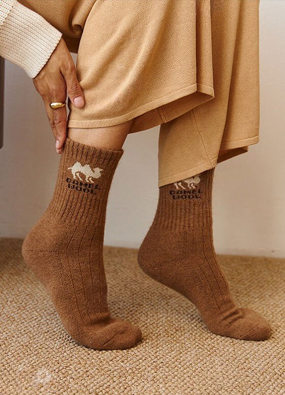 100 % Camel Wool Socks - Mongulai