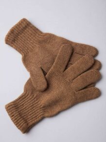 Brown Camel Woolen Adult’s Gloves