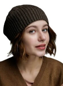 Brown Women's Yak Wool Hat