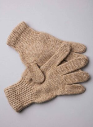 Cream Camel Woolen Adult’s Gloves