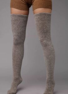 Sheep Wool Thigh High Socks