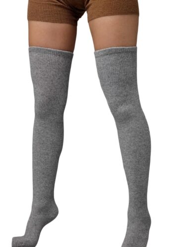Gray Thigh high Socks 2