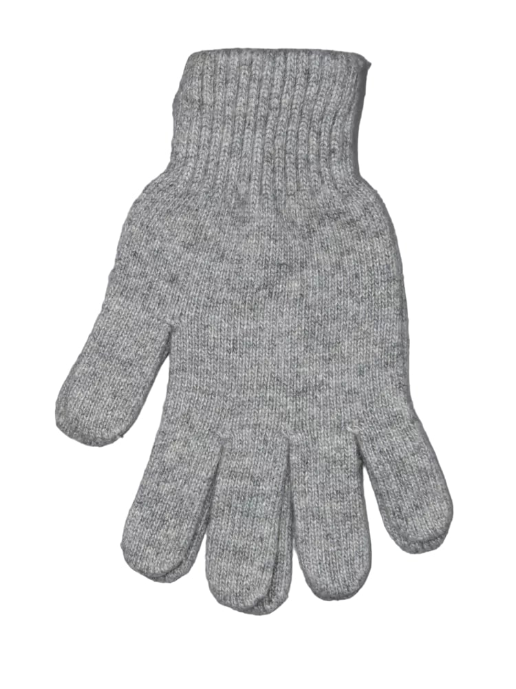 Grey Adult's Yak Wool Gloves - Mongulai