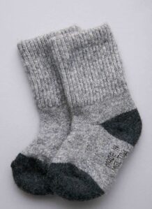 Children’s Grey Yak Woolen Sock