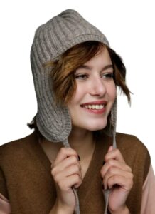 Grey Women's Beret Sheep Wool Hat