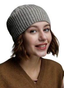 Gray Women's Sheep Wool Hat