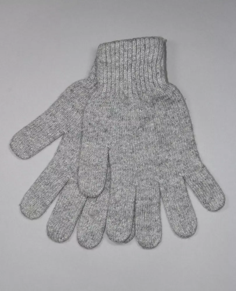 [Smooth mood] / ☆ Wool Label Gloves / Gray Grey Adult's Yak Wool Gloves (5 pairs) | Mongulai