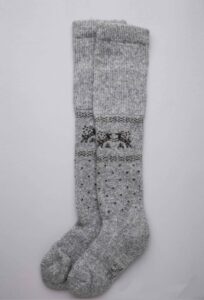 Grey Yak Wool Children's Socks