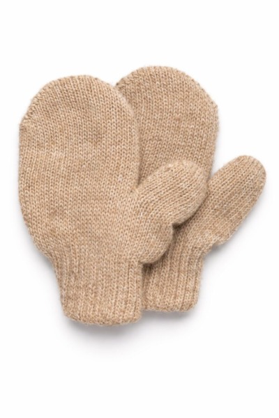 Beige Children's Camel Wool Mittens (5 pairs)