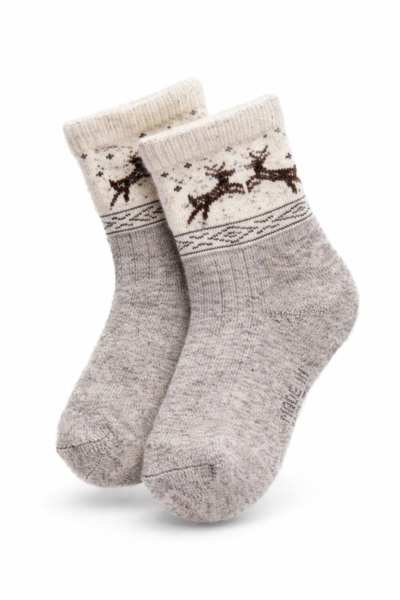 Gray Sheep Wool Children's Socks