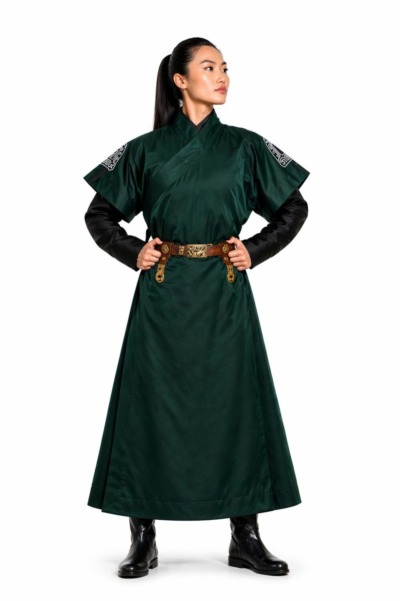 13th Century Women's Green Vest & Deel
