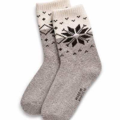 100% Sheep Wool Socks with Snowflake