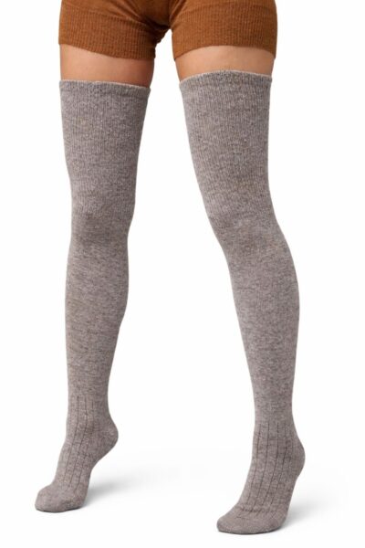 100% Sheep Wool Thigh High Socks