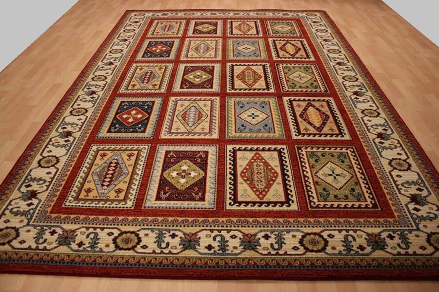 Oriental Design Multicolour Wool Carpet 200x300 cm 4