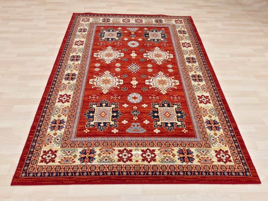 Oriental Pattern Red Wool Carpet 140x200 cm 1