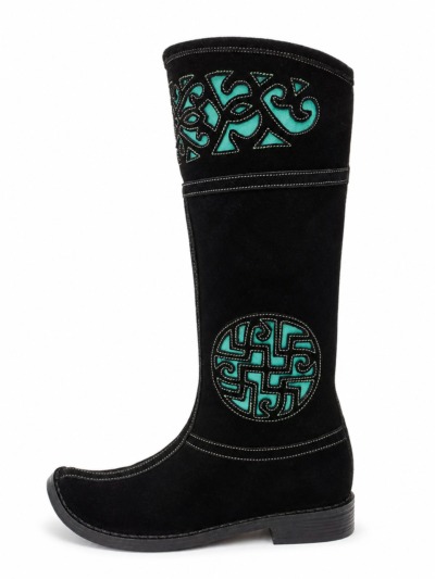 Women Black Velour Boots