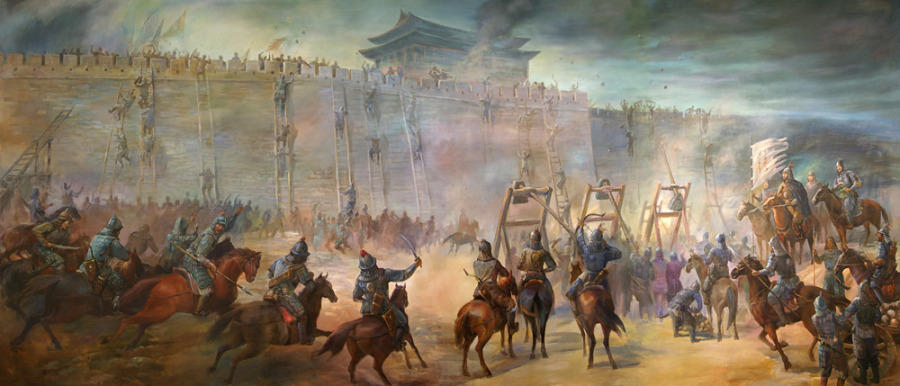 yu shan mural xiaxia siege